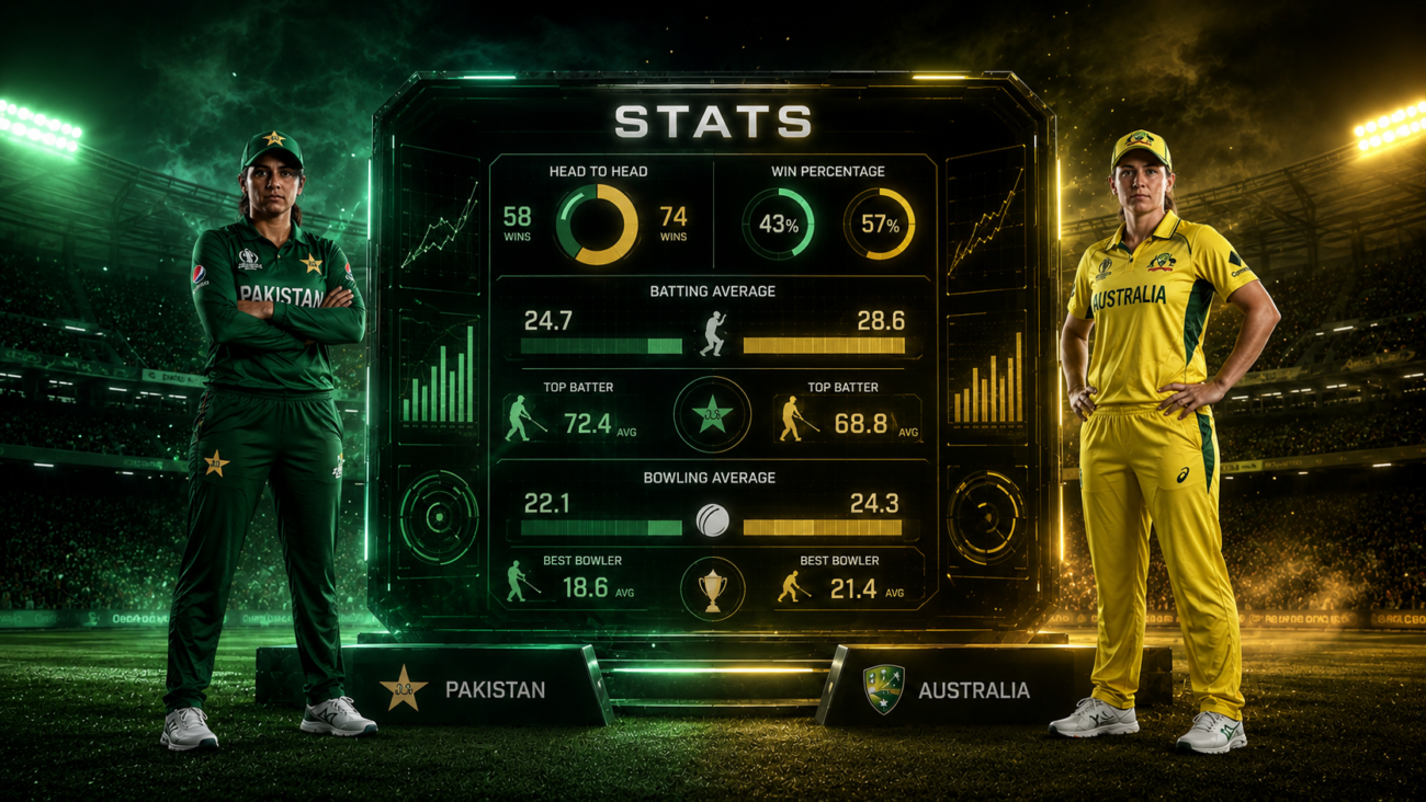 Pakistan National Cricket Team vs Australian Men’s Cricket Team stats