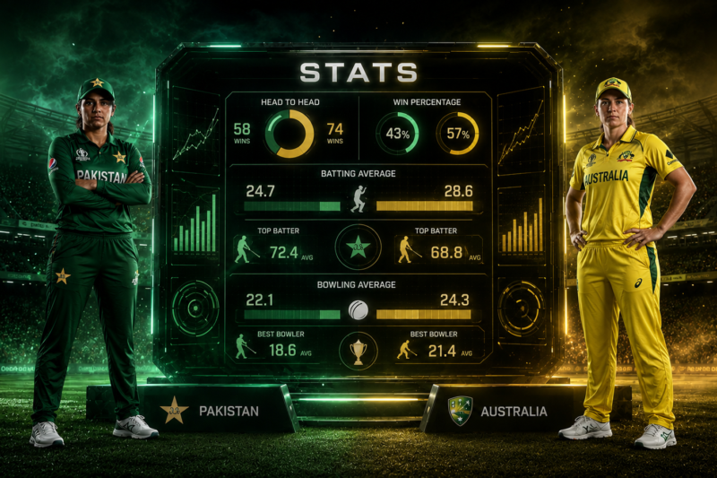 Pakistan National Cricket Team vs Australian Men’s Cricket Team stats