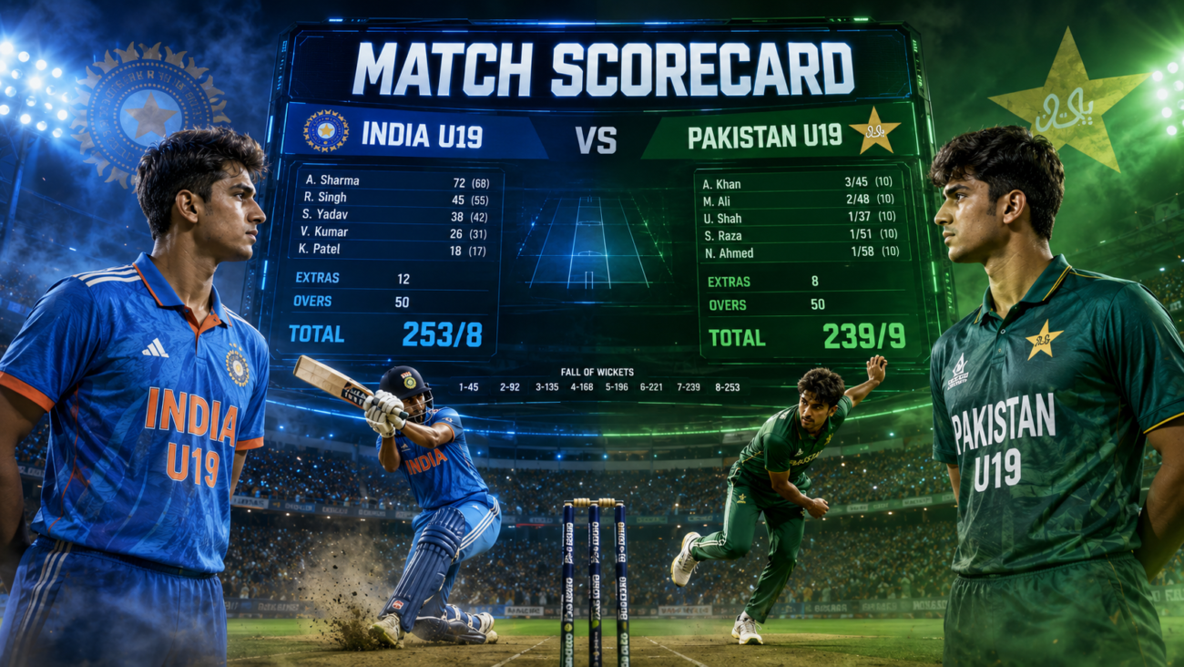 India National Under-19 Cricket Team vs Pakistan National Under-19 Cricket Team Scorecard