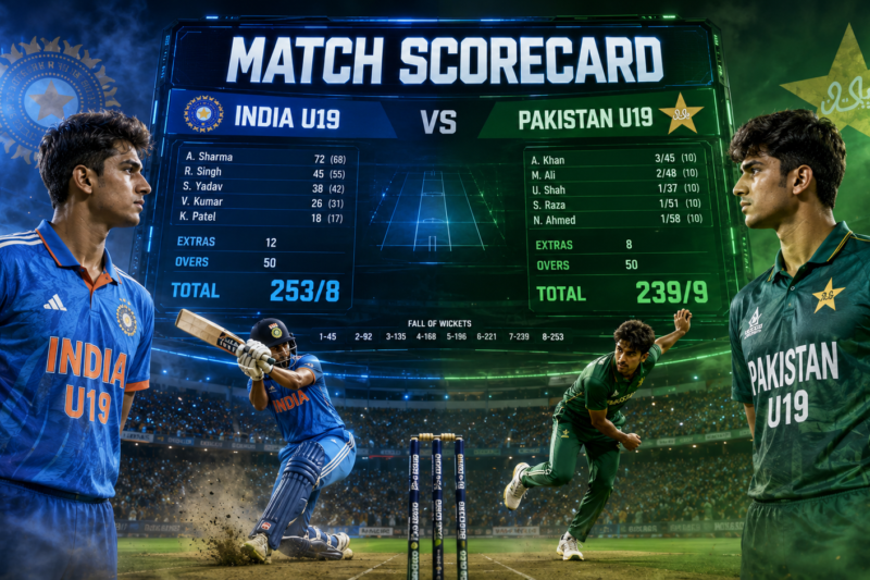 India National Under-19 Cricket Team vs Pakistan National Under-19 Cricket Team Scorecard