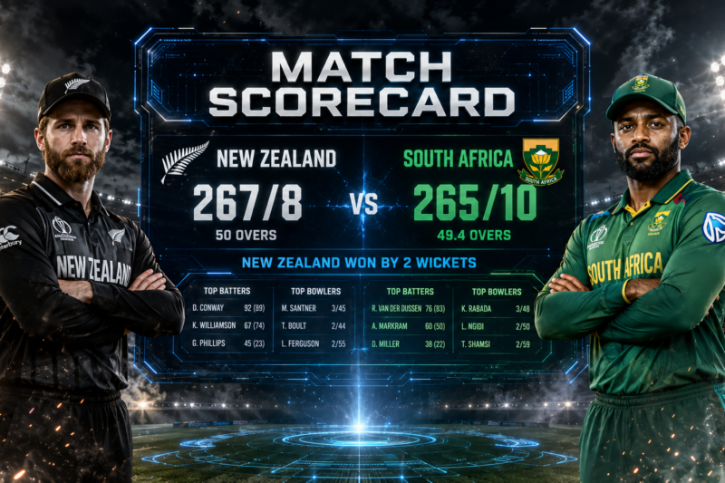 New Zealand National Cricket Team vs South Africa National Cricket Team Scorecard