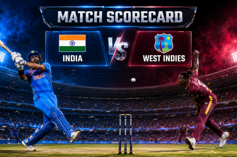 India National Cricket Team Vs West Indies Cricket Team Match Scorecard