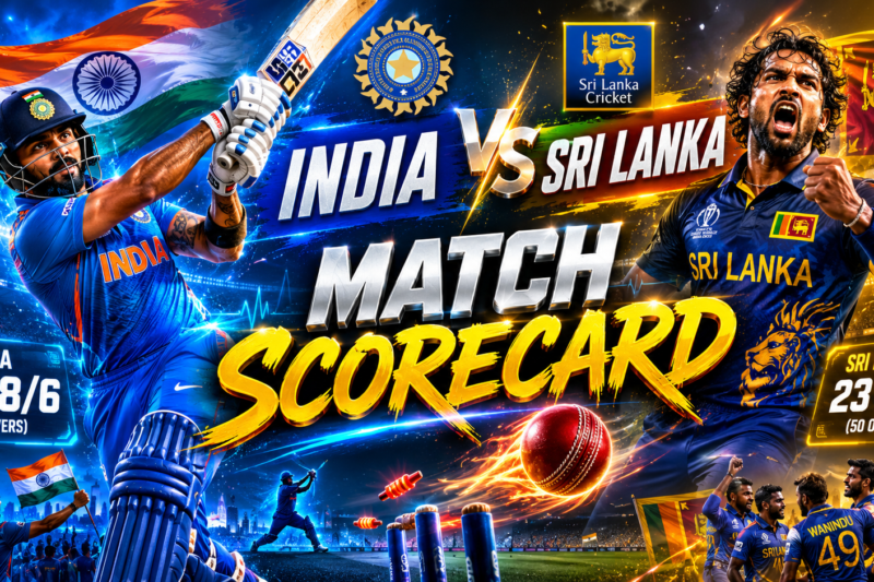 India National Cricket Team Vs Sri Lanka National Cricket Team Match Scorecard