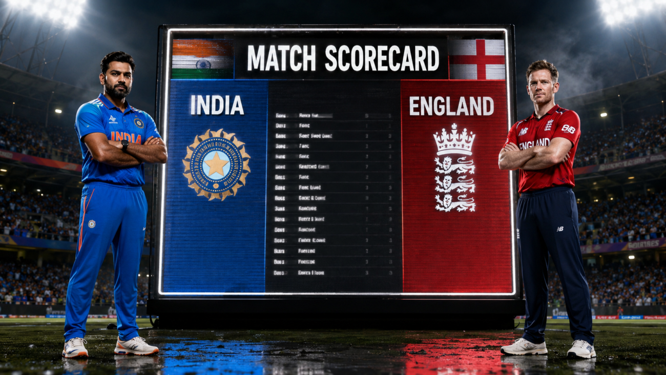 India National Cricket Team Vs England Cricket Team Match Scorecard