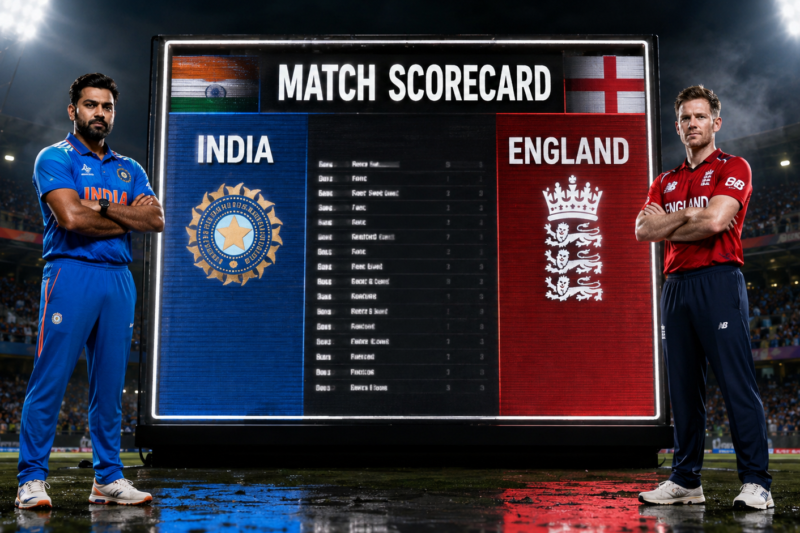 India National Cricket Team Vs England Cricket Team Match Scorecard