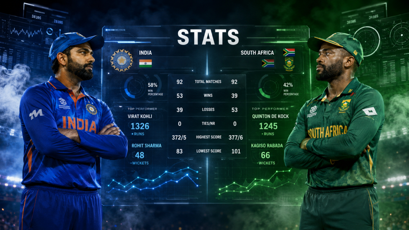 India National Cricket Team Vs South Africa National Cricket Team Stats