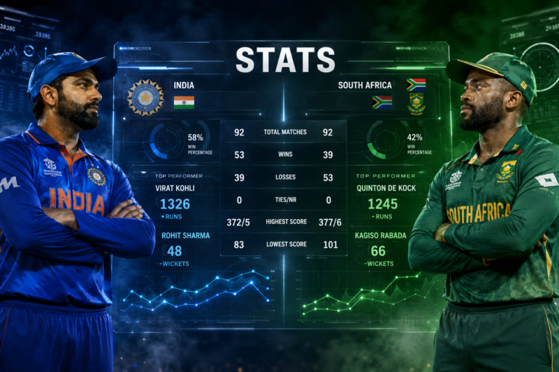 India National Cricket Team Vs South Africa National Cricket Team Stats