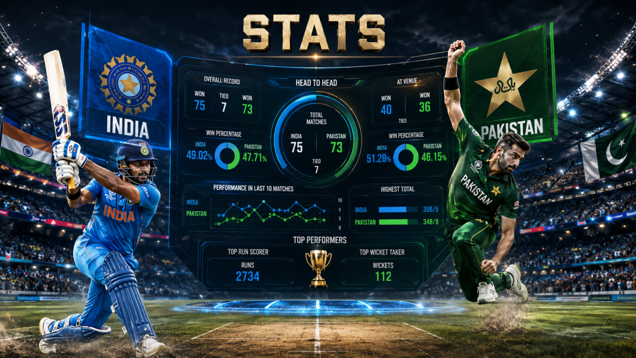 India National Cricket Team Vs Pakistan National Cricket Team Stats