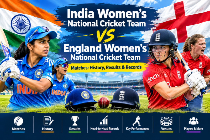 India Women’s National Cricket Team vs England Women’s National Cricket Team Matches: History, Results & Records